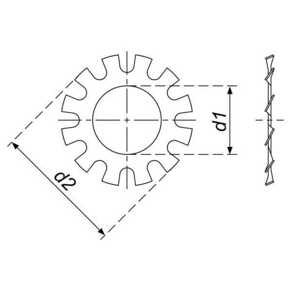 External Tooth Lock Washer DIN 6797 A - Image 3