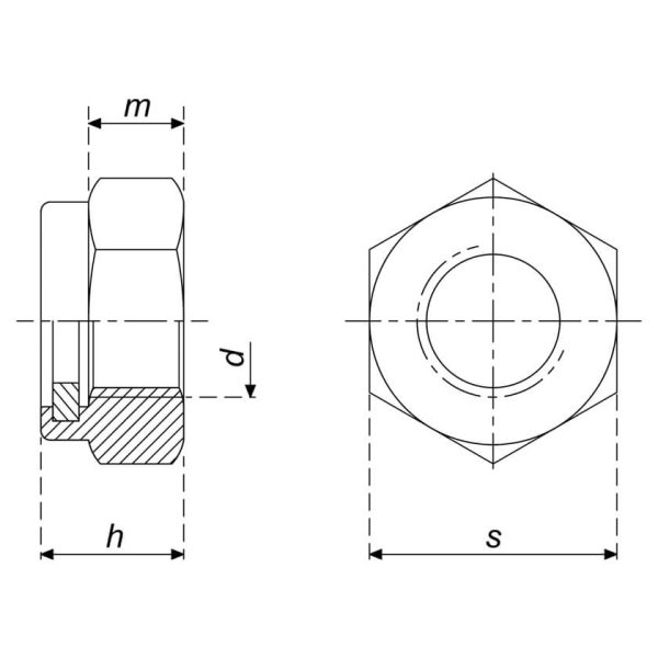 Nylon Lock Nut DIN 985 - Image 3