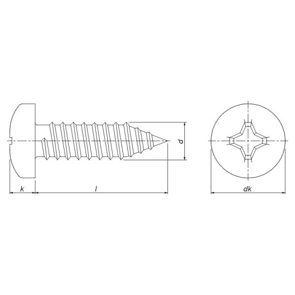 Pan Head Self Tapping Screw DIN 7981 C - Image 2