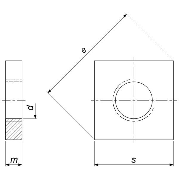 Square Thin Nut DIN 562 - Image 3