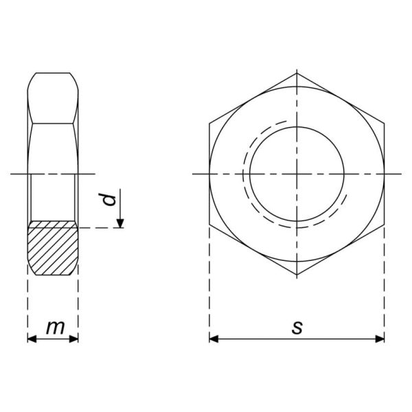 Hex Thin Nut DIN 439 - Image 3