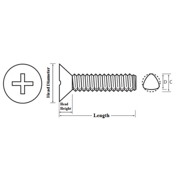 Flat Head Taptite Screw - Image 2