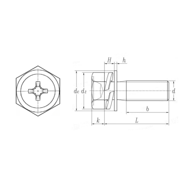 Hex Sems Screw - Image 2