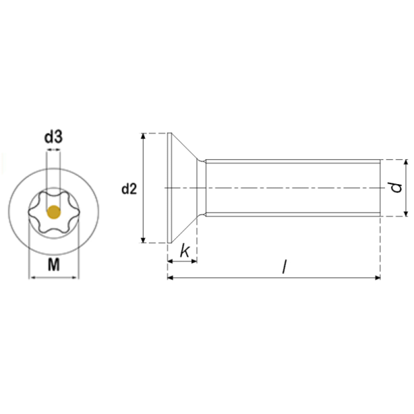 Torx Flat Head Machine Screw - Image 3